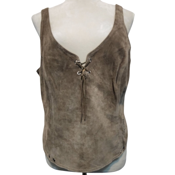 Harley-Davidson leather Vest tank top - Picture 2 of 8